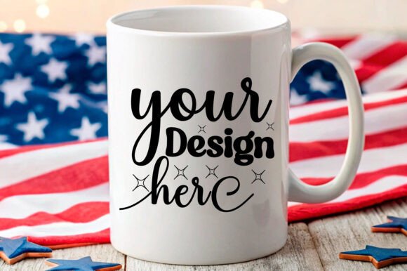 4th of July White Mug Mockup 7: Graphics & Product Mockups
