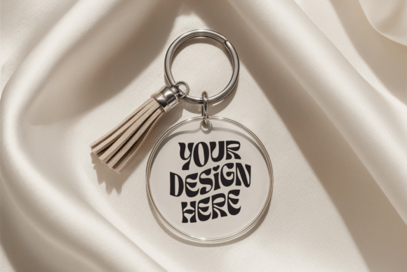 Acrylic Keychain Mockup 5: Graphics for Product Mockups