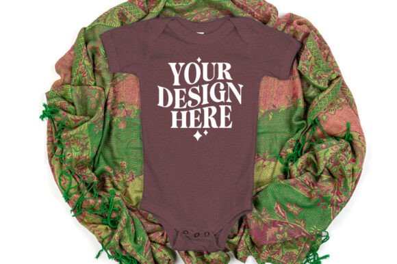 Bella Canvas 100B Bodysuit Mockup Maroon Review