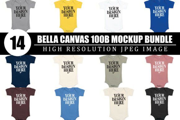 Bella Canvas 100B Mockup Bundle: Graphics for Product Mockups