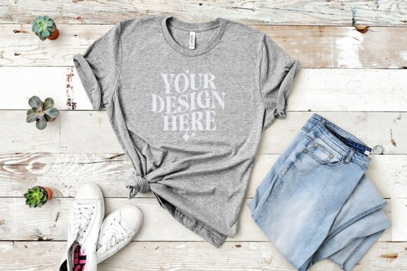 Bella Canvas 3001 Flat Lay: Graphics & Mockups