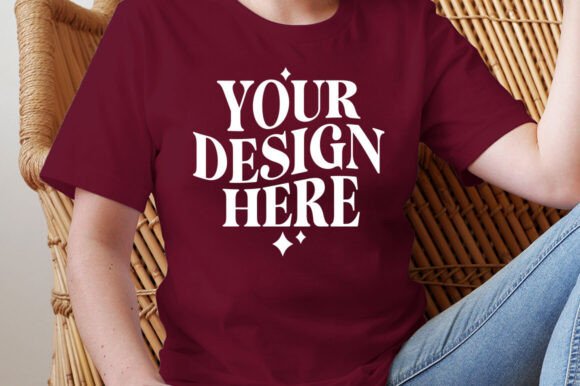 Bella Canvas 3001 Maroon Mockup: Essential Graphics