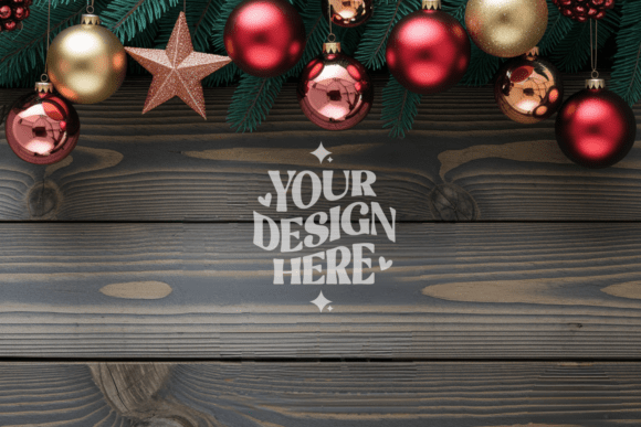Christmas Flat Lay Mockup: Graphics for Product Mockups