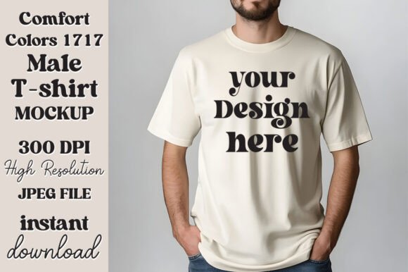 Comfort Colors 1717 Ivory Mockup: Graphics & Product Mockups