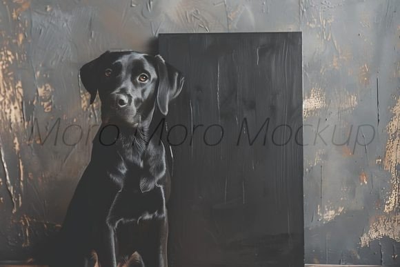 Dog Lover Black Wall Art Mockup: Graphics for Canvas Amp