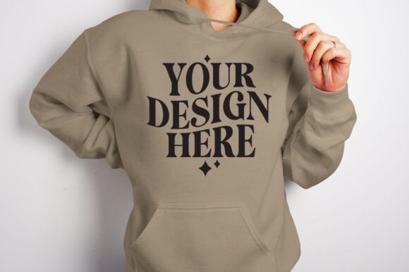 Gildan 18500 Hoodie Mockup: Real Model Graphics
