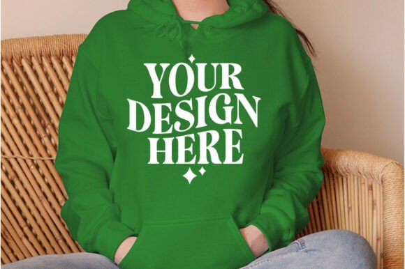 Gildan 18500 Irish Green Mockup: Graphics & Product Mockups