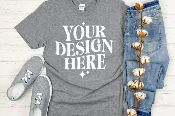 Gildan 64000 Mockup: Premium Graphics & Product Mockups