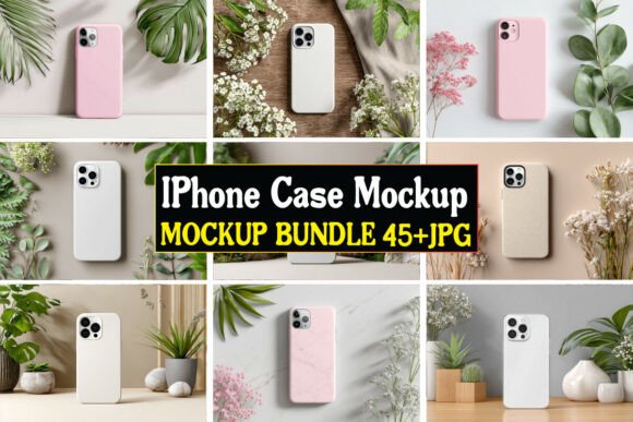 iPhone Case Mockup Bundle 34: Essential Graphics for Product Mockups