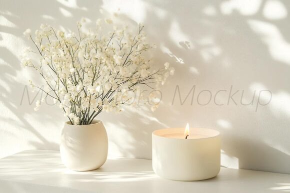 Mothers Day Candle Mockup: Graphics for Product Mockups