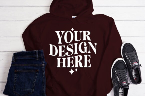 Review: Gildan 18500 Maroon Hoodie Mockup for Designers