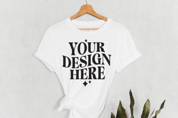Trendy Bella Canvas 3001 White Mockup: Graphics & Product Mockups