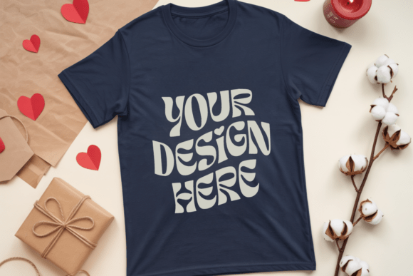 Valentine's Day C1717 Flat Lay Mockup: Graphics & Product Mockups