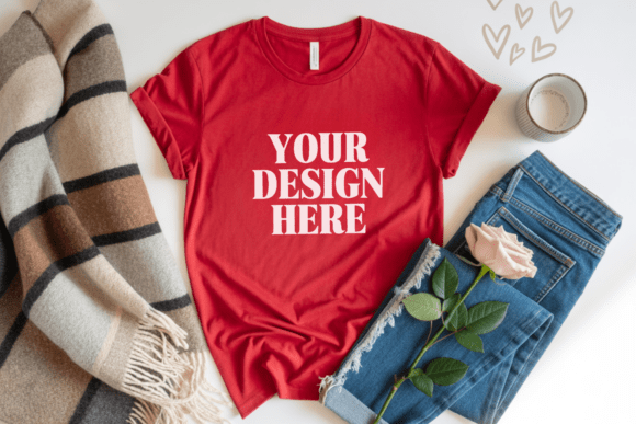 Valentine's Day Flat Lay Shirt Mockup 47 Review